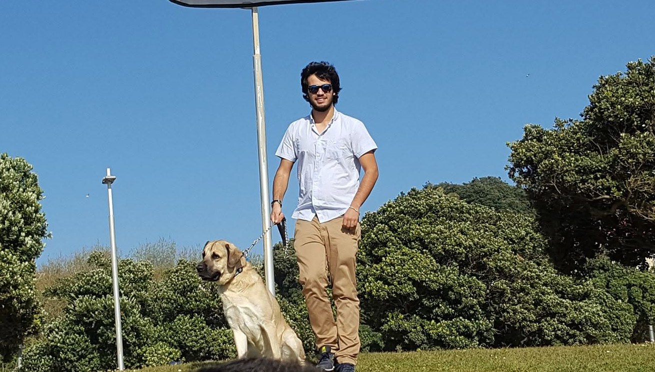 Tiago num passeio com o Jimmy